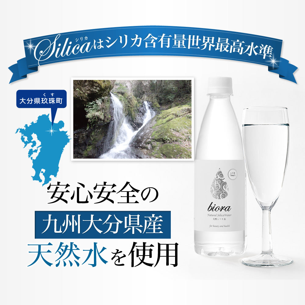 biora天然シリカ水 500ml×24本