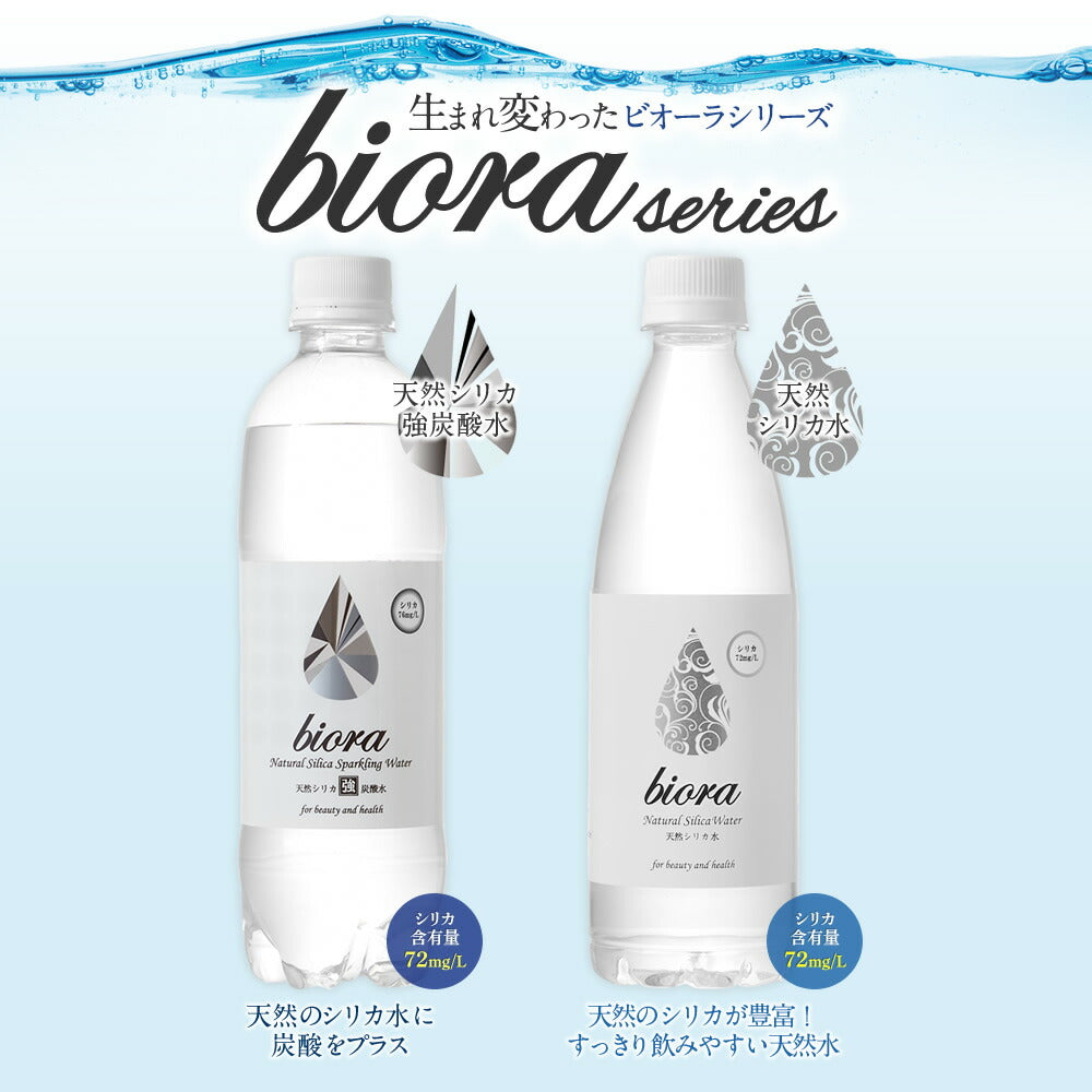 biora天然シリカ炭酸水 500ml×24本 (法人様用)